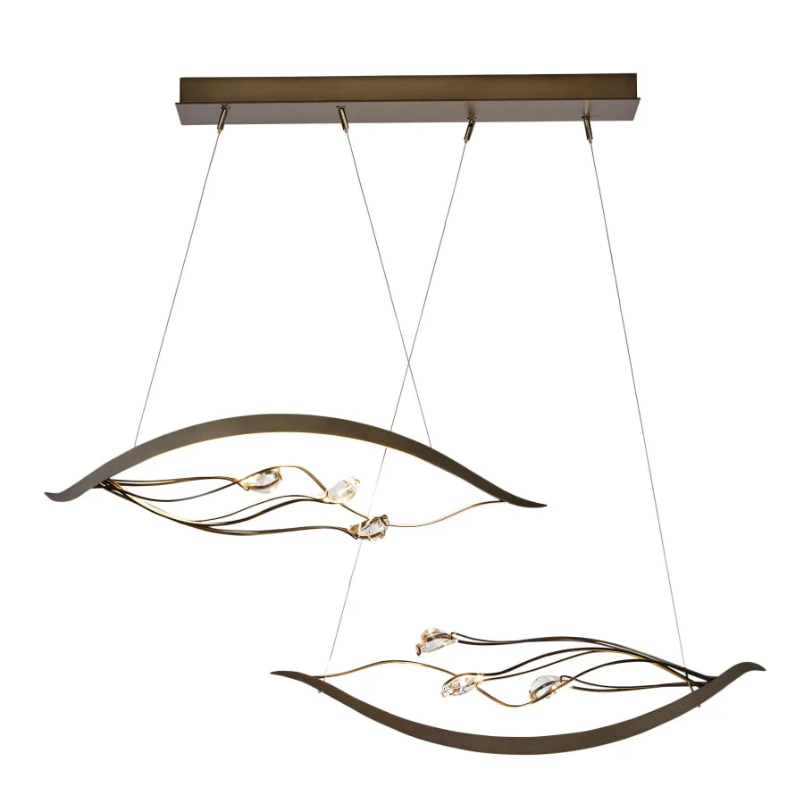 Synchronicity Courbé 45-5/16" Wide Integrated LED Linear Chandelier - Image 1