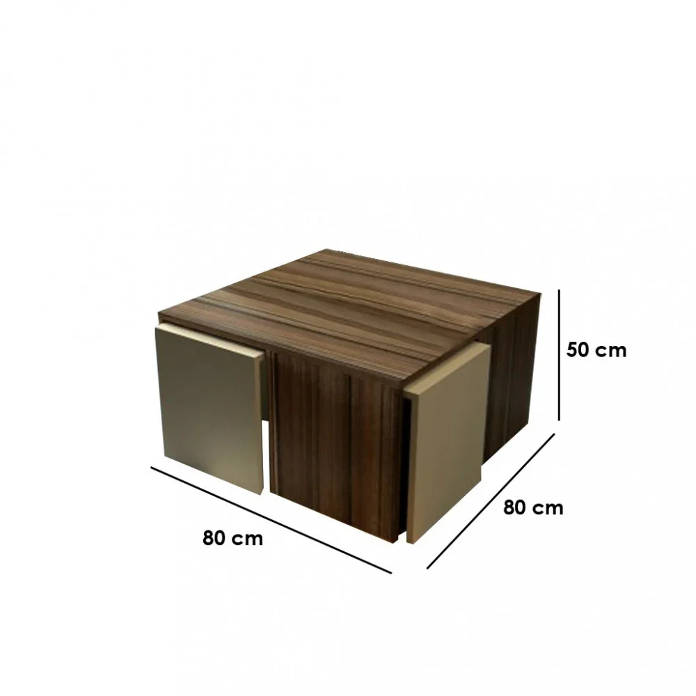 ترابيزة قهوة- 5قطع 80×80سم - LOG723 - Image 3