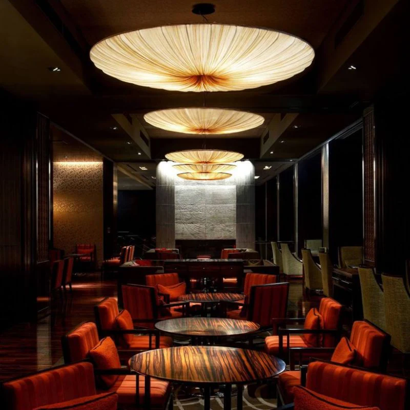 Silk Over Metal Living Room Chandelier - Image 1
