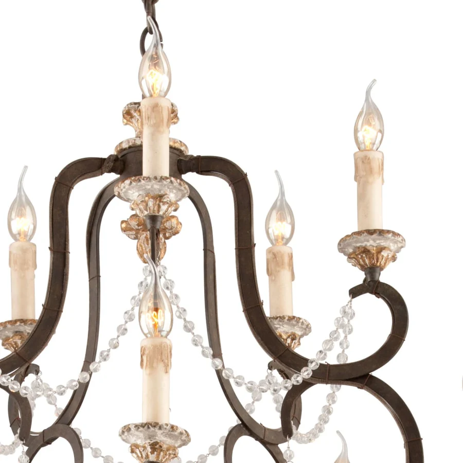 Troy Lighting Bordeaux 15 Light 3 Tier Chandelier - Image 3
