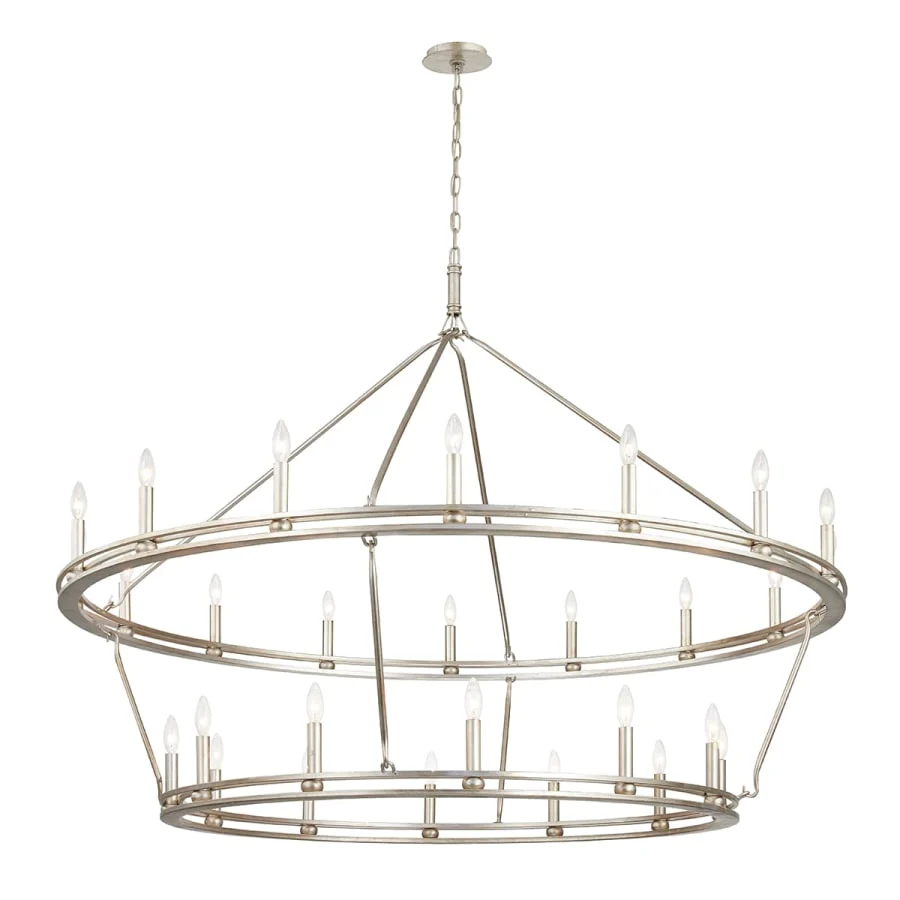 Troy Lighting Sutton 28 Light 52" Wide Taper Candle Chandelier - Champagne Silver Leaf - Image 2