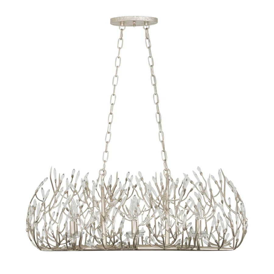 Varaluz Bask 6 Light 36" Wide Crystal Linear Pendant - Image 3