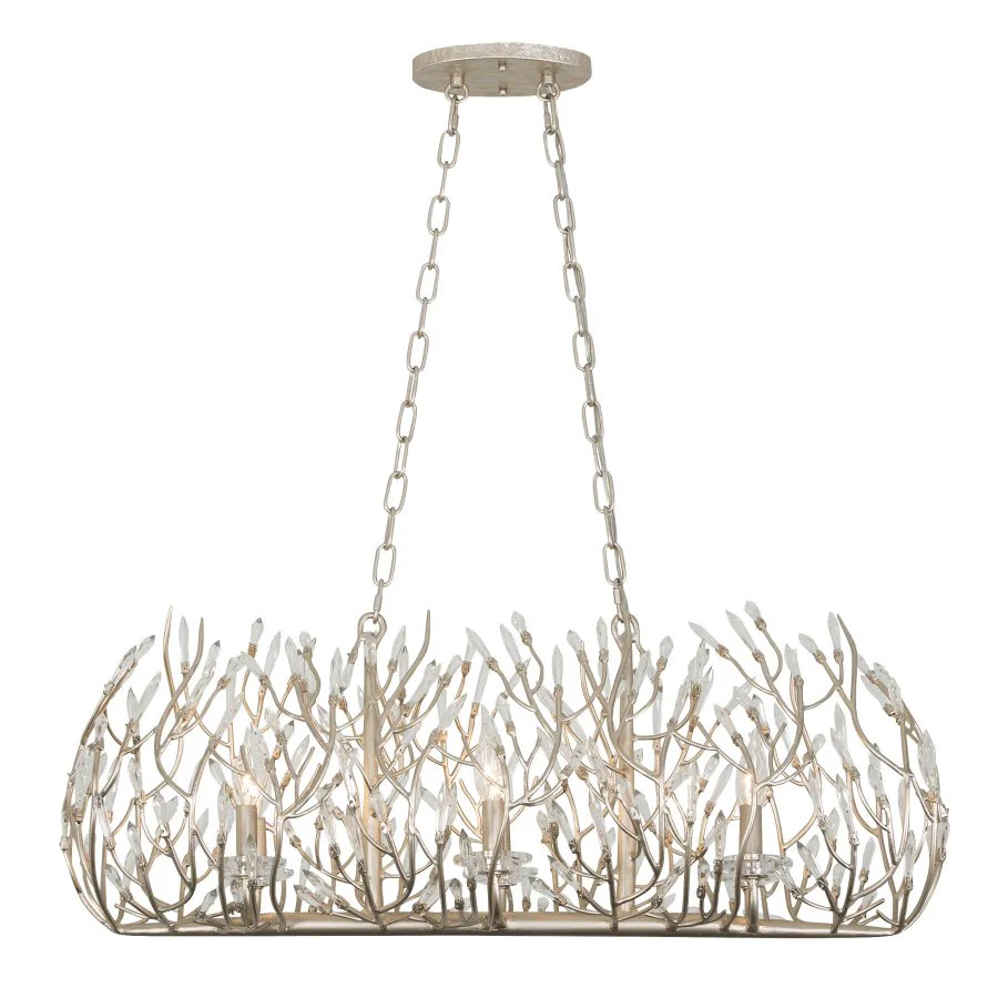 Varaluz Bask 6 Light 36" Wide Crystal Linear Pendant - Image 1