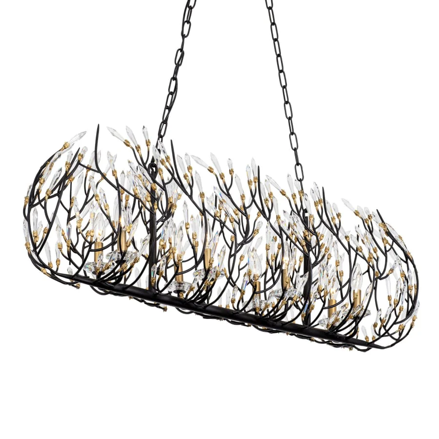Varaluz Bask 8 Light 48" Wide Crystal Linear Pendant - Image 1