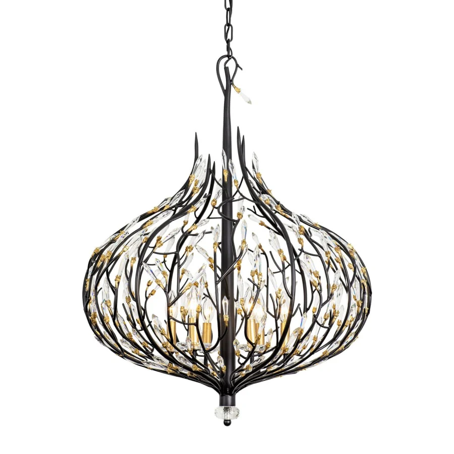 Varaluz Bask 6 Light 27" Wide Crystal Abstract Chandelier - Image 1