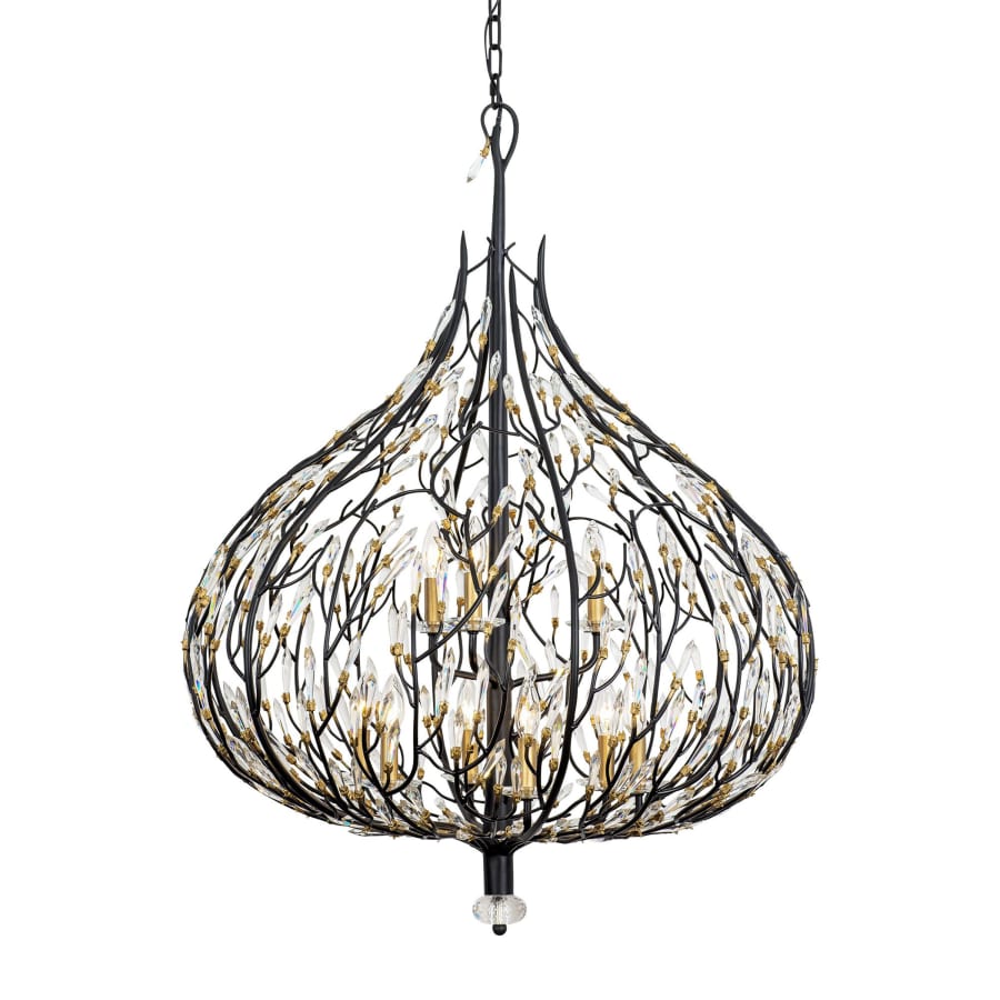 Varaluz Bask 9 Light 32" Wide Crystal Abstract Chandelier - Image 1