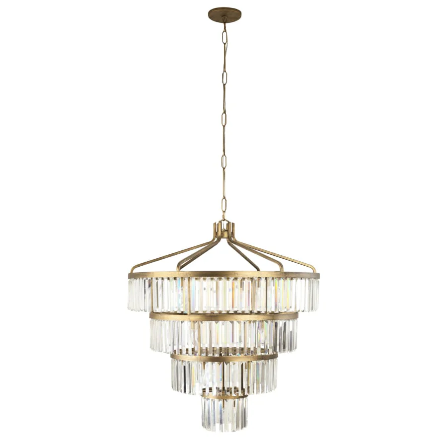 Varaluz Social Club 19 Light 36" Wide Crystal Waterfall Chandelier - Image 2