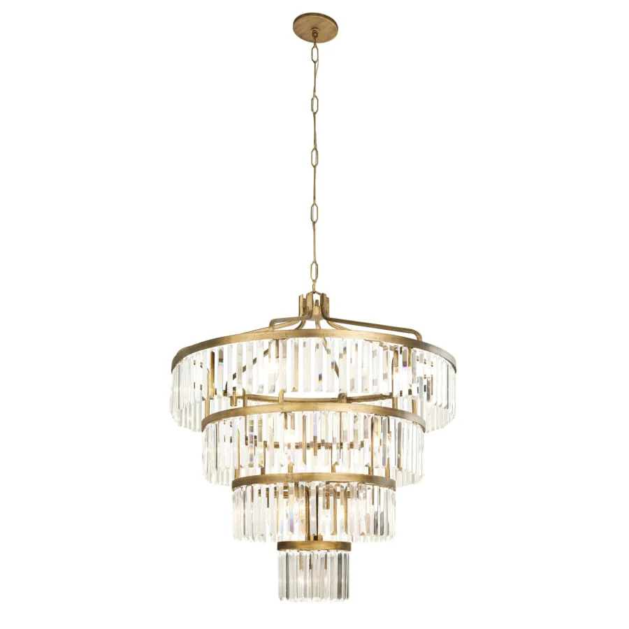 Varaluz Social Club 19 Light 36" Wide Crystal Waterfall Chandelier - Image 3