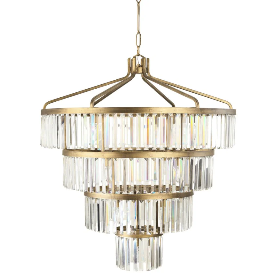 Varaluz Social Club 19 Light 36" Wide Crystal Waterfall Chandelier - Image 1