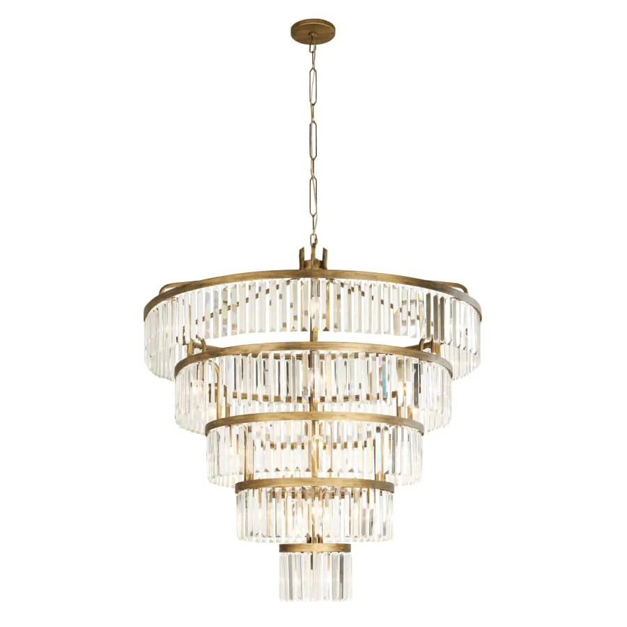 Varaluz Social Club 25 Light 44" Wide Crystal Waterfall Chandelier - Image 3