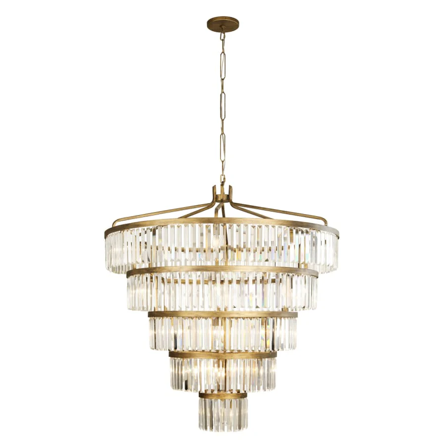 Varaluz Social Club 25 Light 44" Wide Crystal Waterfall Chandelier - Image 2