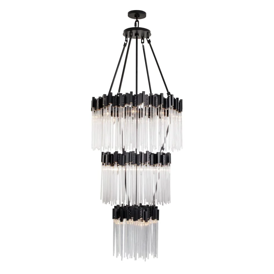 Varaluz Matrix 18 Light 30" Wide Waterfall Chandelier - Image 3