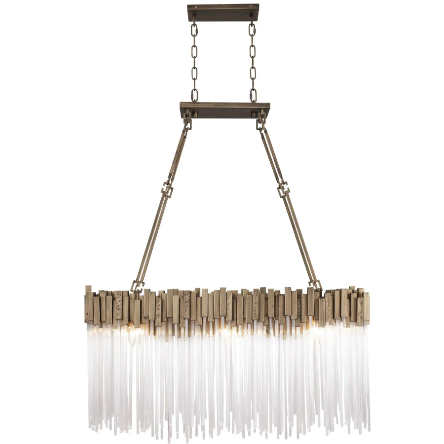 Varaluz Matrix 6 Light 37" Wide Linear Chandelier - Image 1