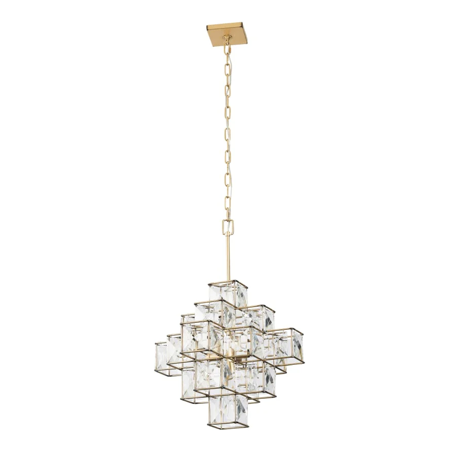 Varaluz Cubic 6 Light 26" Wide Crystal Chandelier - Image 3