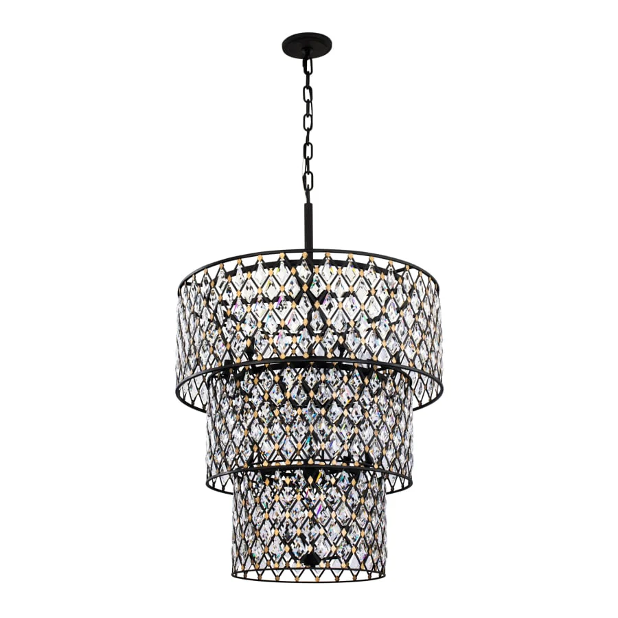 Varaluz Windsor 13 Light 32" Wide Crystal Waterfall Chandelier - Image 3