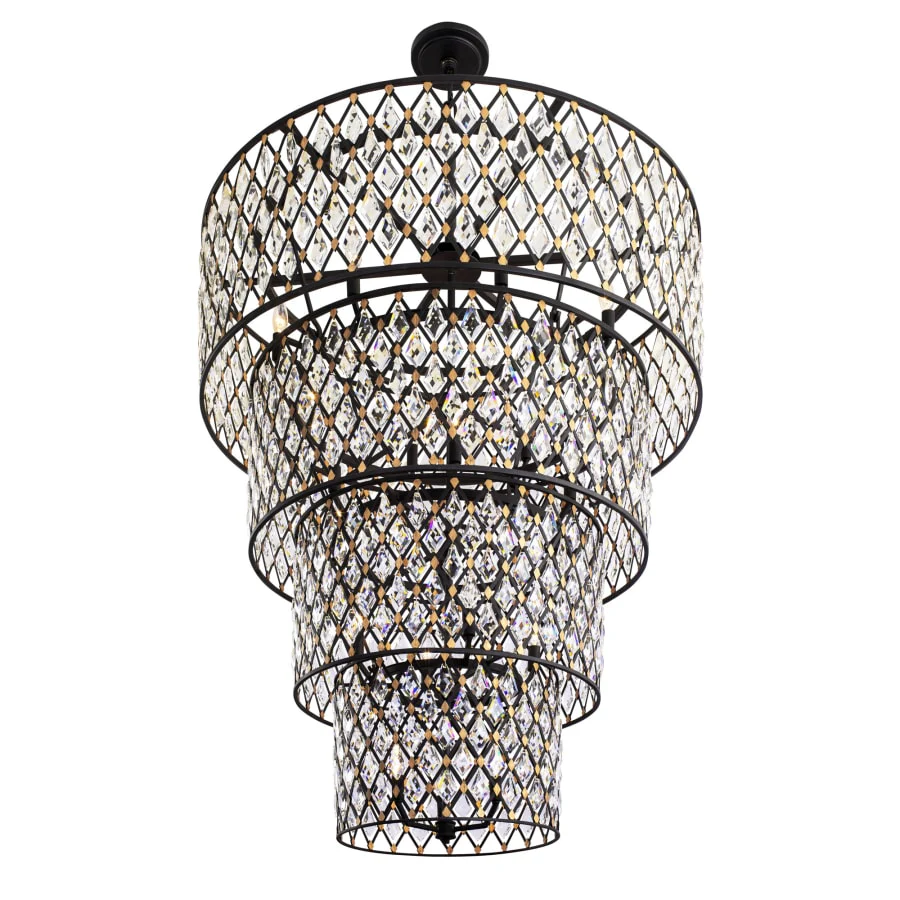 Varaluz Windsor 21 Light 40" Wide Crystal Waterfall Chandelier - Image 3