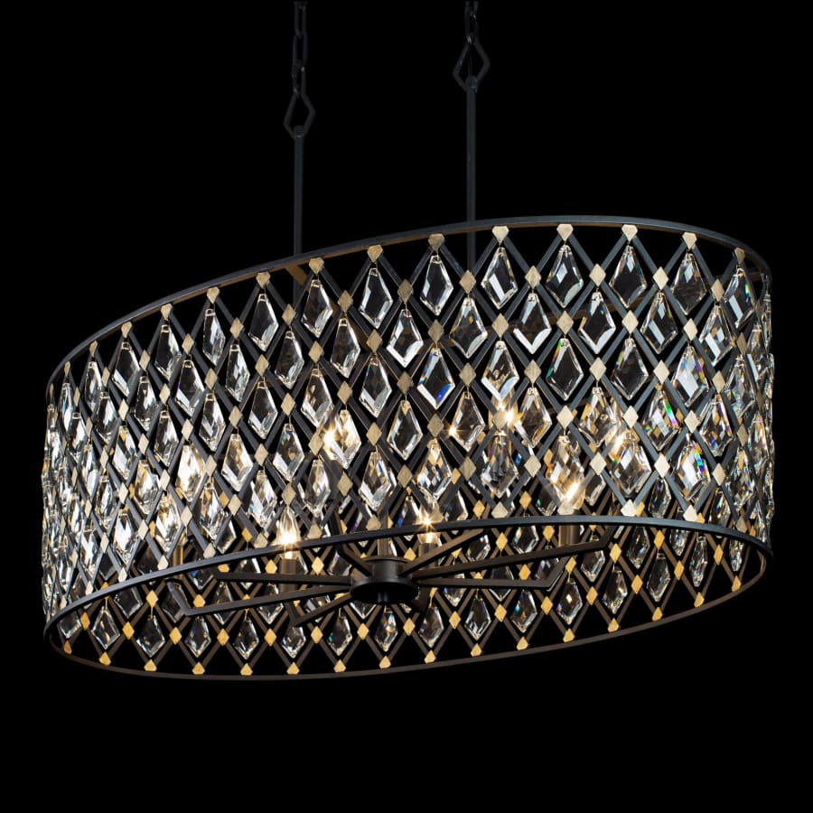 Varaluz Windsor 8 Light 36" Wide Crystal Drum Chandelier - Image 1