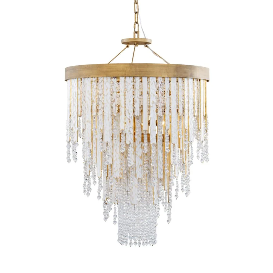 Varaluz Lafayette 7 Light 24" Wide Crystal Waterfall Chandelier - Image 1