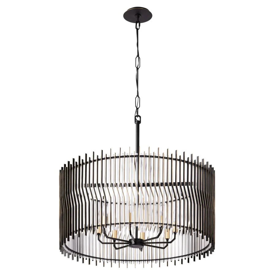 Varaluz Park Row 8 Light 32" Wide Pendant - Image 3