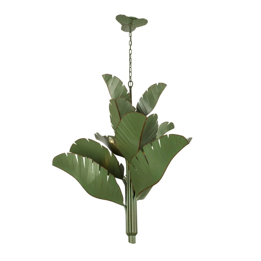 Varaluz Banana Leaf 12 Light 44" Wide Abstract Candle Style Chandelier - Image 2