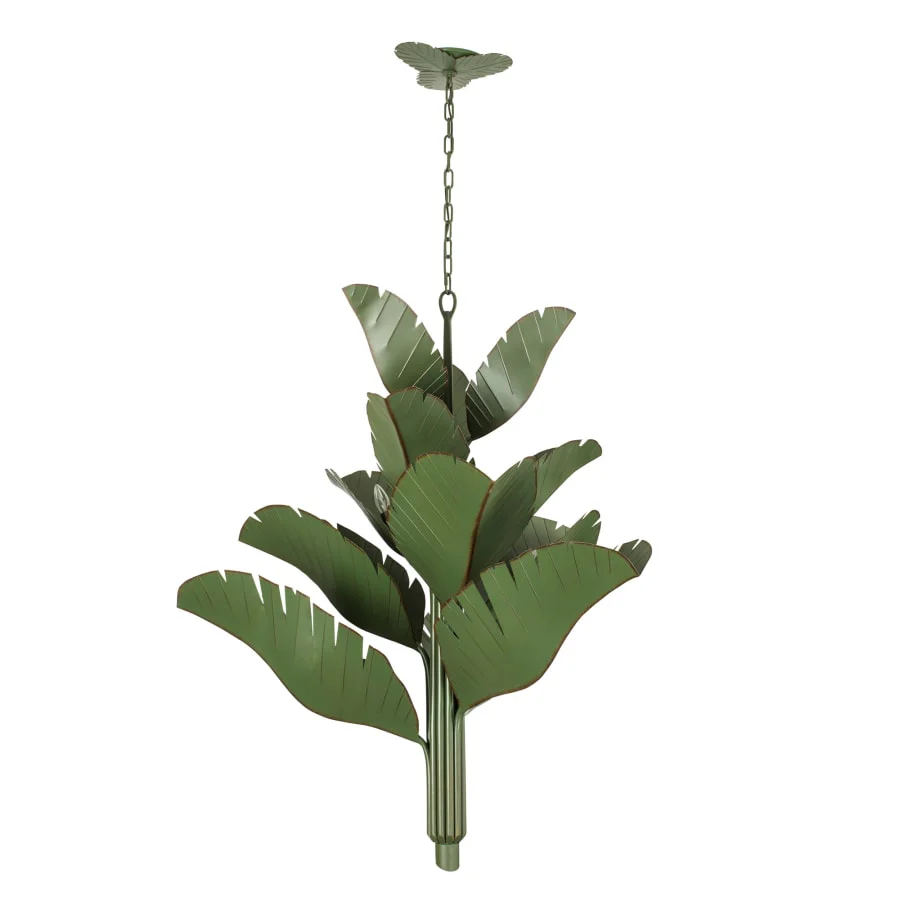 Varaluz Banana Leaf 12 Light 44" Wide Abstract Candle Style Chandelier - Image 3