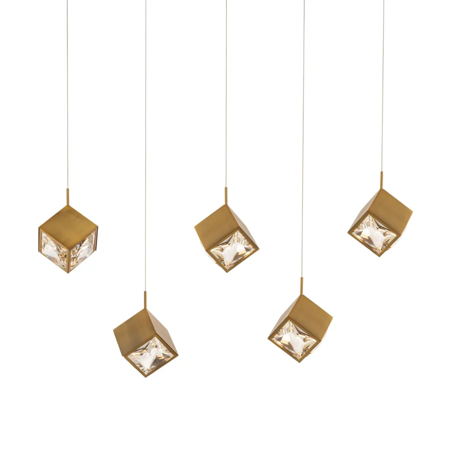 WAC Lighting Ice Cube 5 Light 44" Wide LED Multi Light Pendant - Image 1