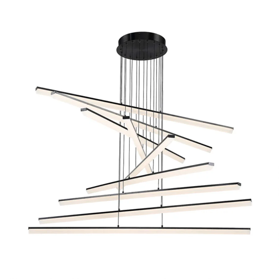 WAC Lighting Stack 9 Light 48" Wide Integrated LED Chandelier with Acrylic Shades - Image 1