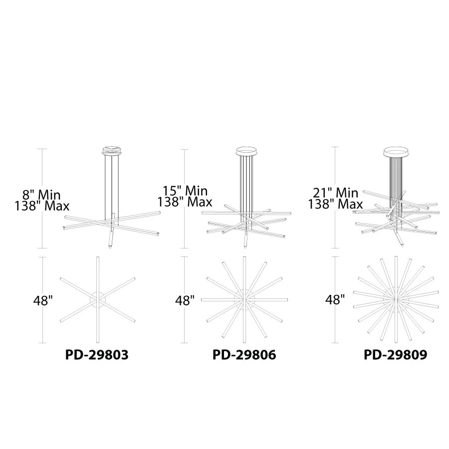 WAC Lighting Stack 9 Light 48" Wide Integrated LED Chandelier with Acrylic Shades - Image 2