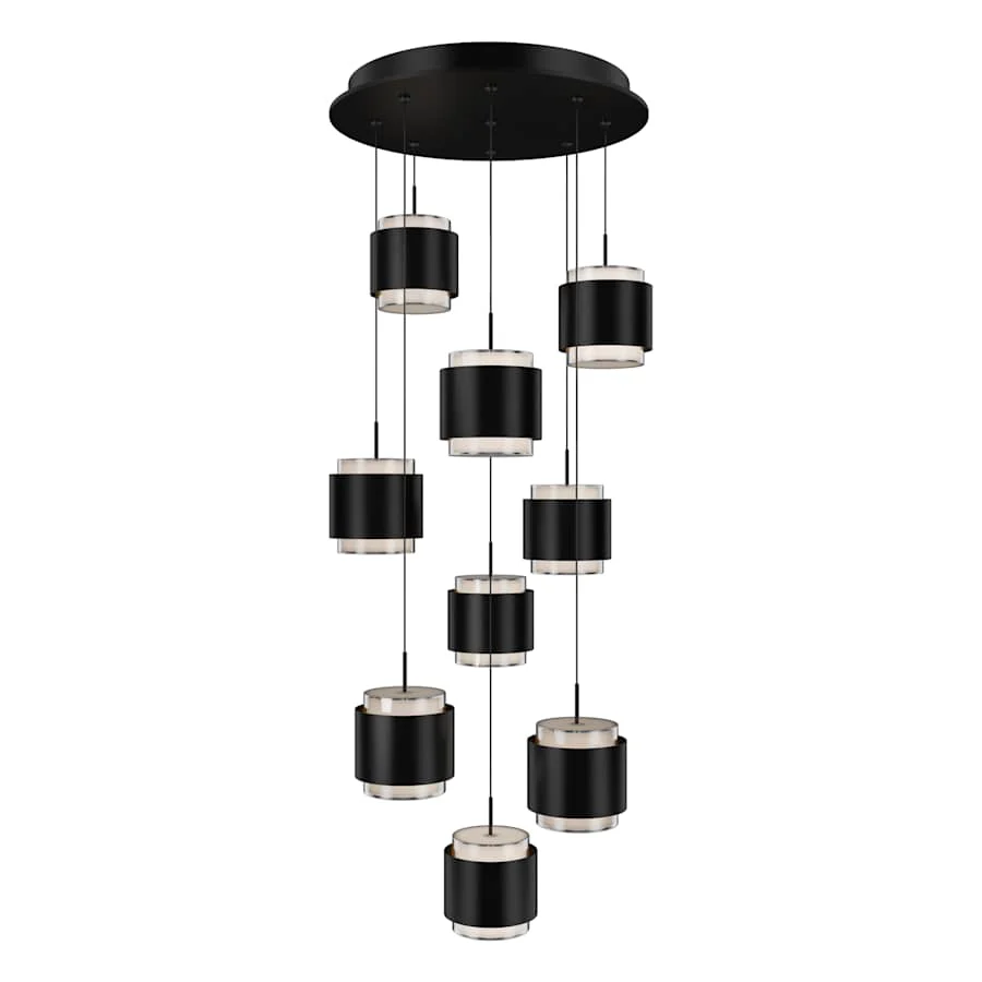 WAC Lighting Banded 17" Wide LED Multi Light Pendant - Image 1