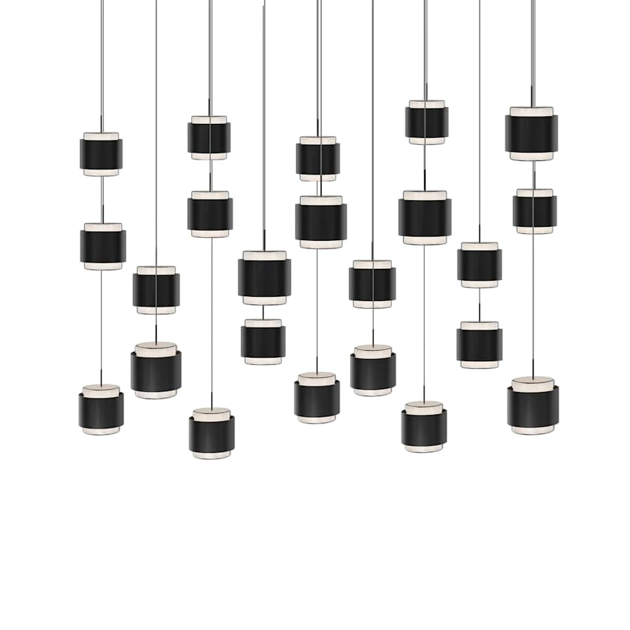 WAC Lighting Banded 42" Wide LED Multi Light Pendant - Image 1
