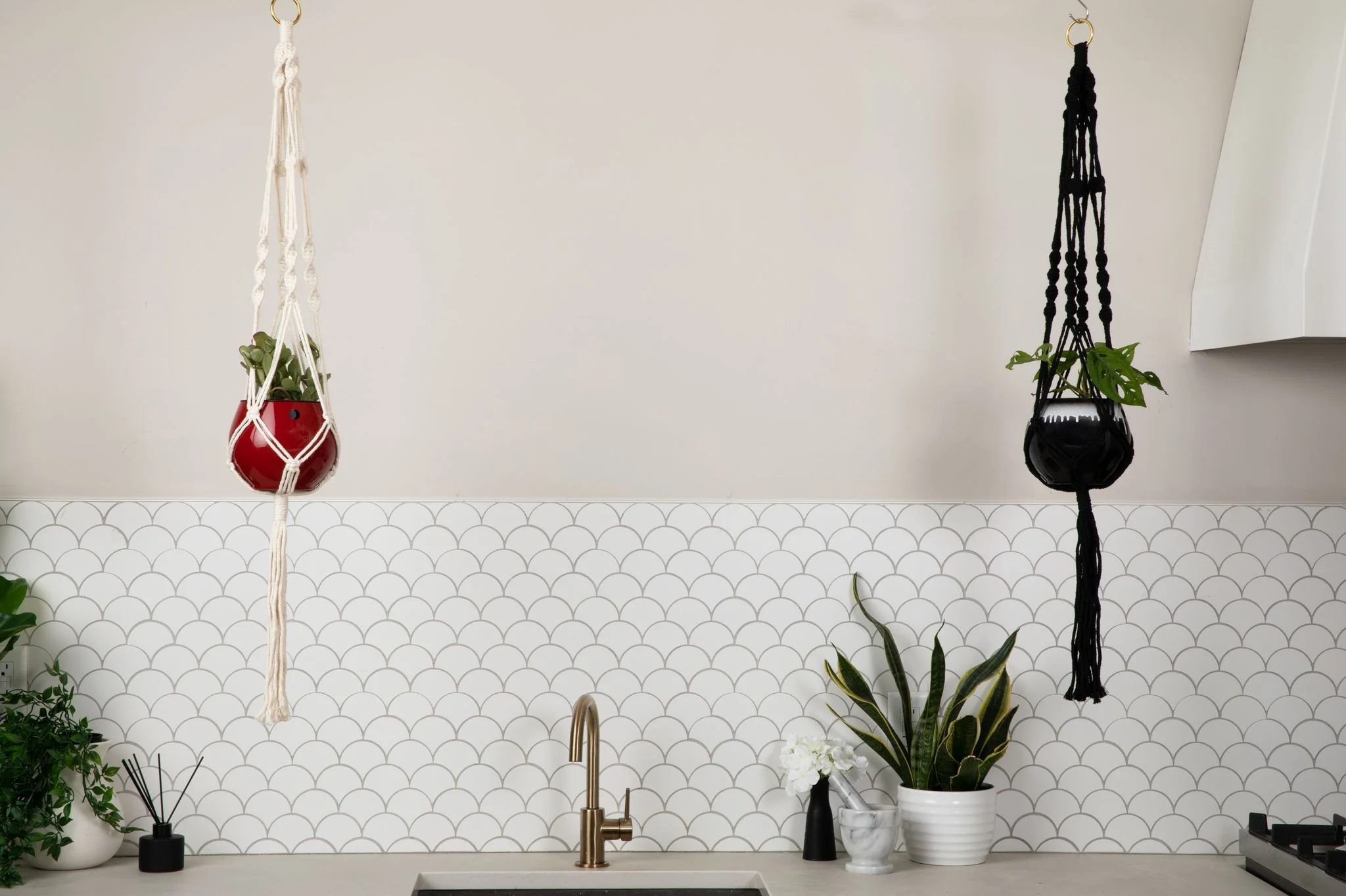 Macrame Hanger Self Watering Set - Midnight Sky - Image 3