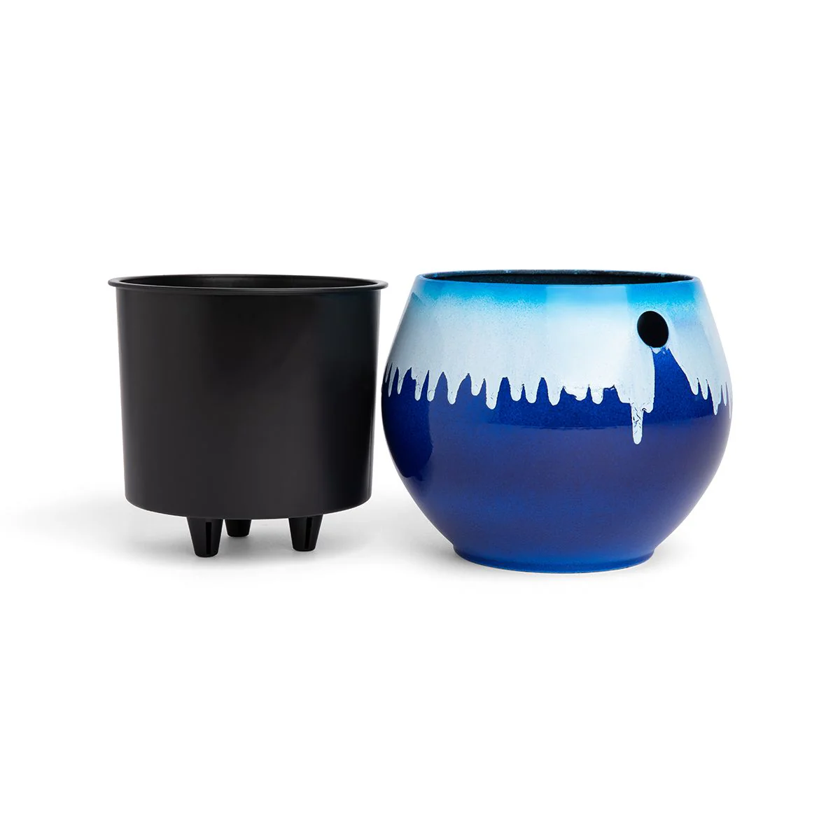 6 inch Aqua Core Self Watering Pot - Blizzard Blue - Image 2
