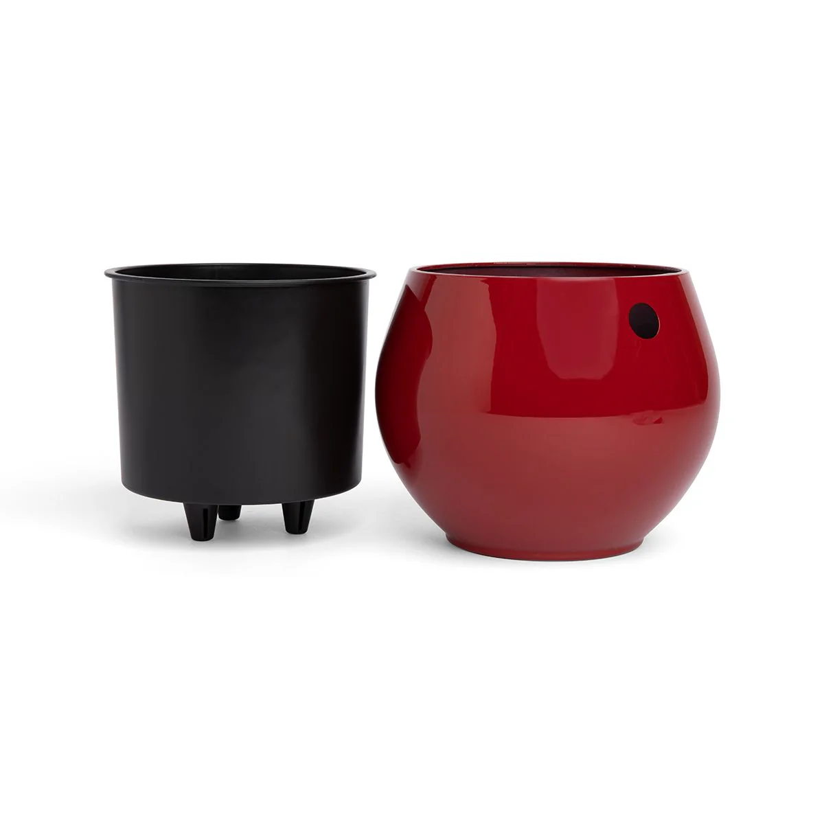 6 inch Aqua Core Self Watering Pot - Ruby Red - Image 2