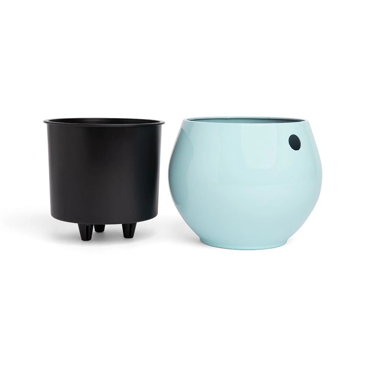 6 inch Aqua Core Self Watering Pot - Ocean Blue - Image 2