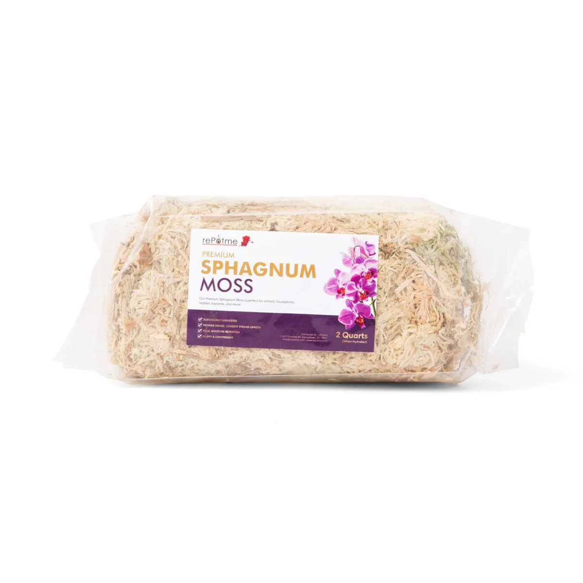 Premium Sphagnum Moss – 2 Quarts (When Hydrated)