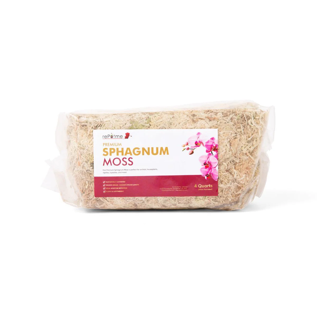 Premium Sphagnum Moss – 4 Quarts (When Hydrated)