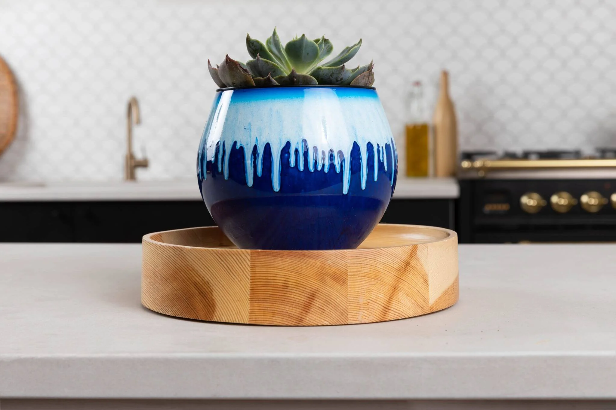 6 inch Aqua Core Self Watering Pot - Blizzard Blue - Image 3