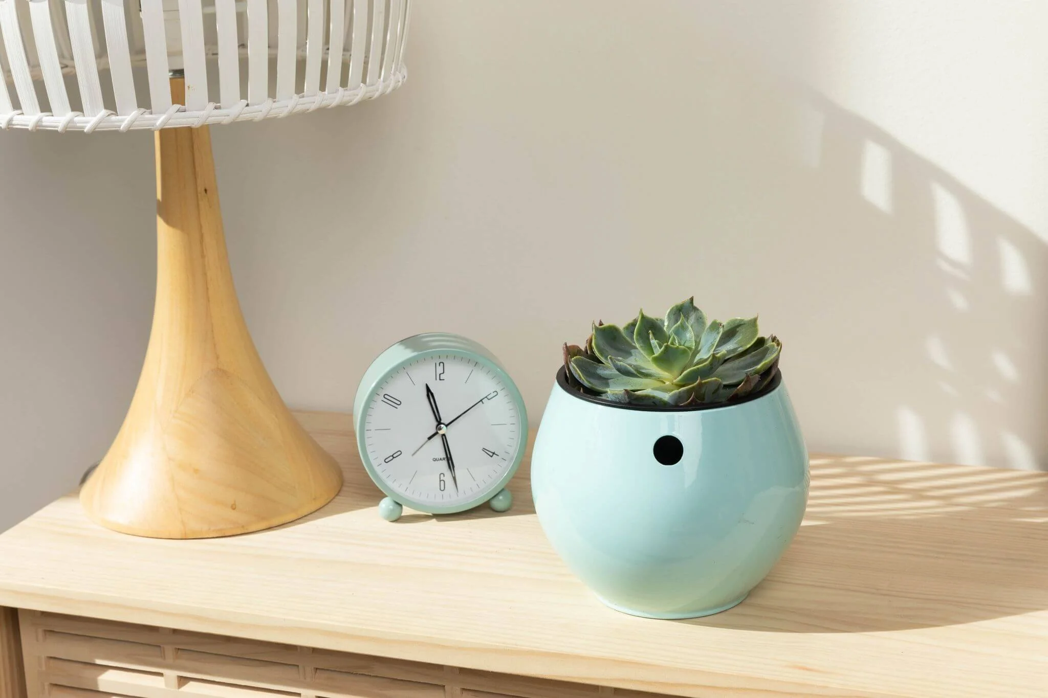 6 inch Aqua Core Self Watering Pot - Ocean Blue - Image 3