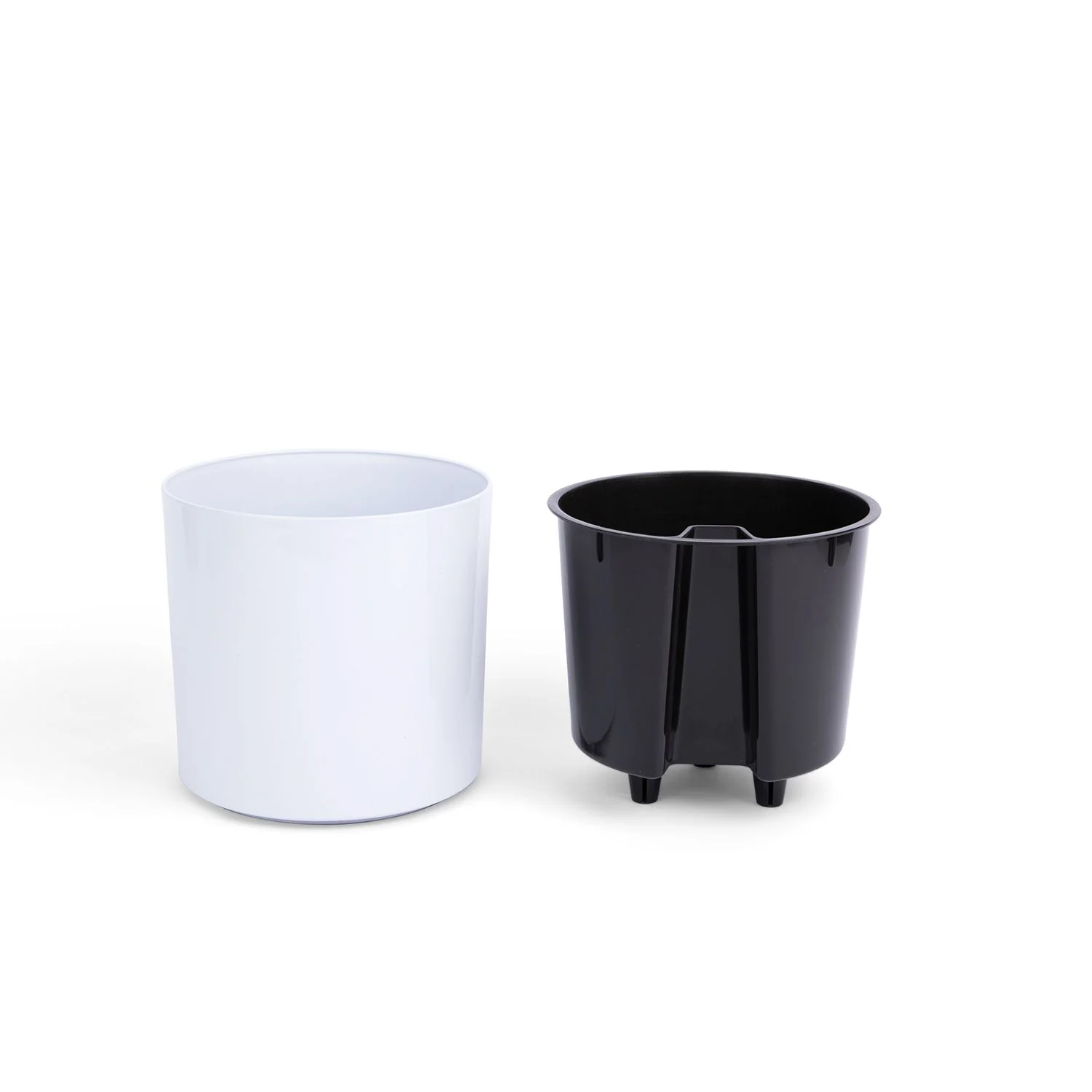 8 inch Aqua Core Self Watering Pot - Designer White - Image 2
