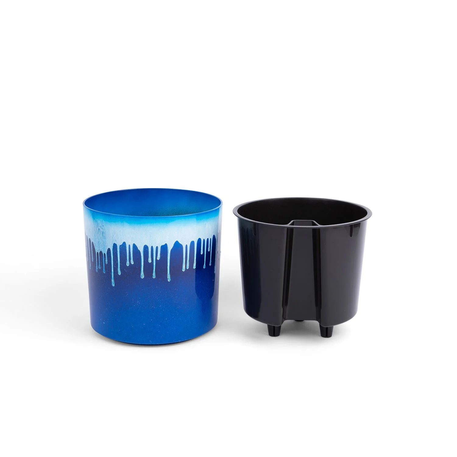 8 inch Aqua Core Self Watering Pot - Blizzard Blue - Image 2