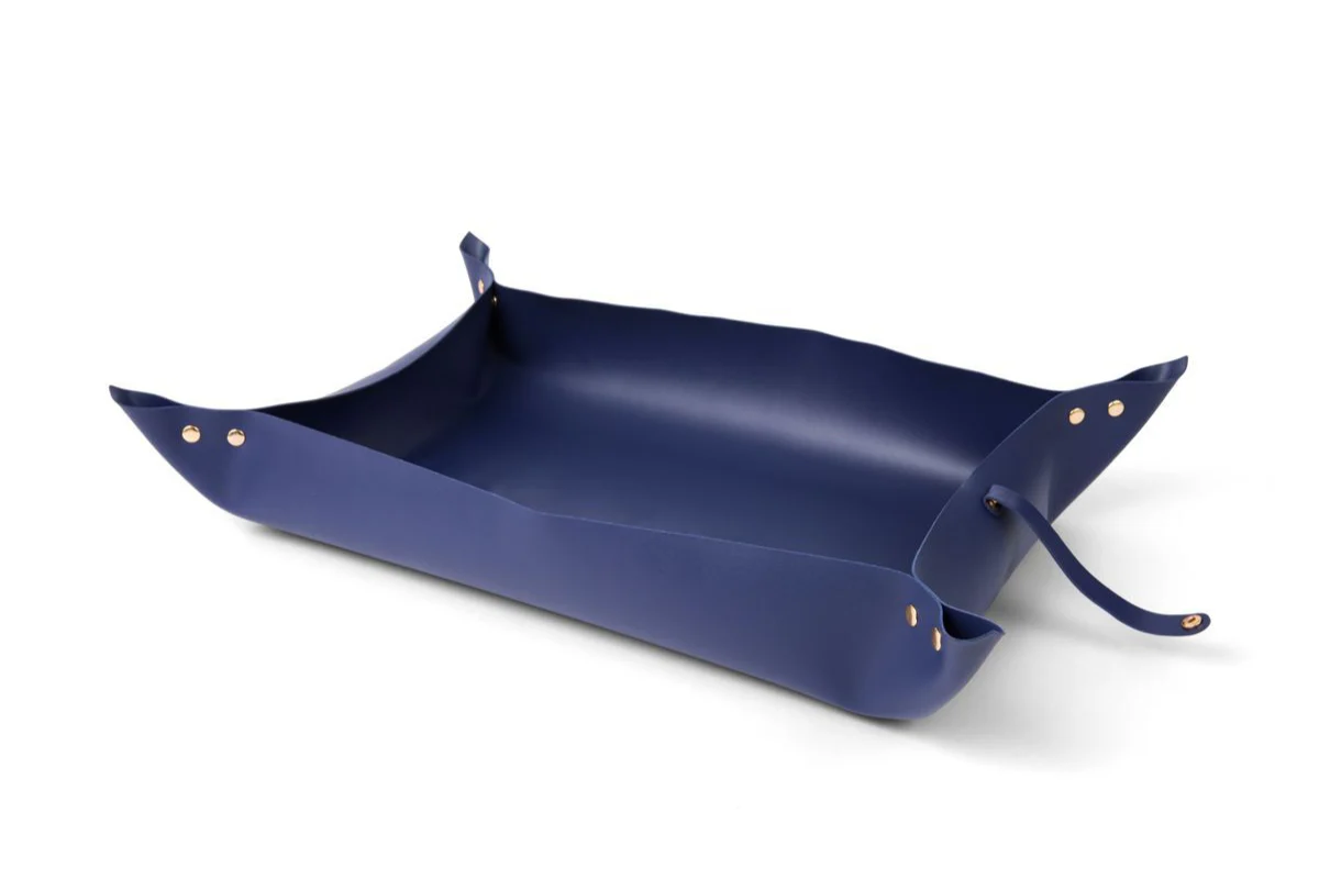Portable Leather Repotting Mat – Indigo
