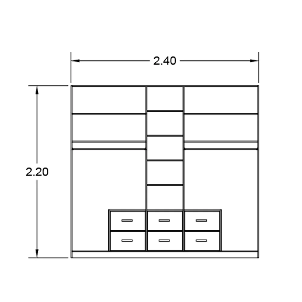 دولاب 220×240سم - WOD46 - Image 2