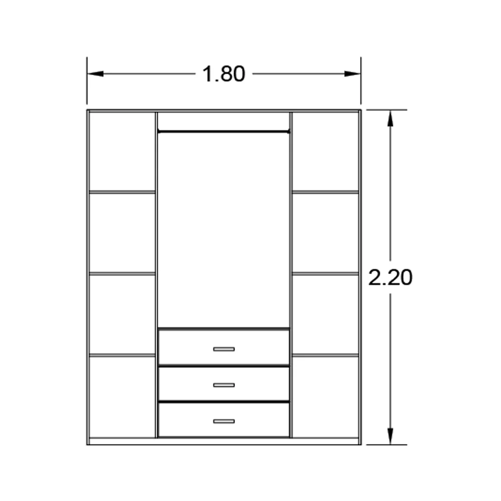 دولاب 220×180سم - WOD47 - Image 2