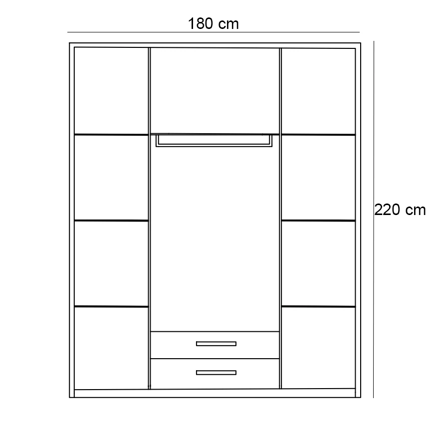 دولاب 220×180سم - WOD48 - Image 2