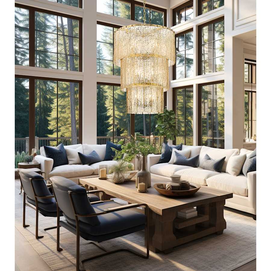 Z-Lite Glacier 12 Light 28" Wide Waterfall Chandelier - Image 3