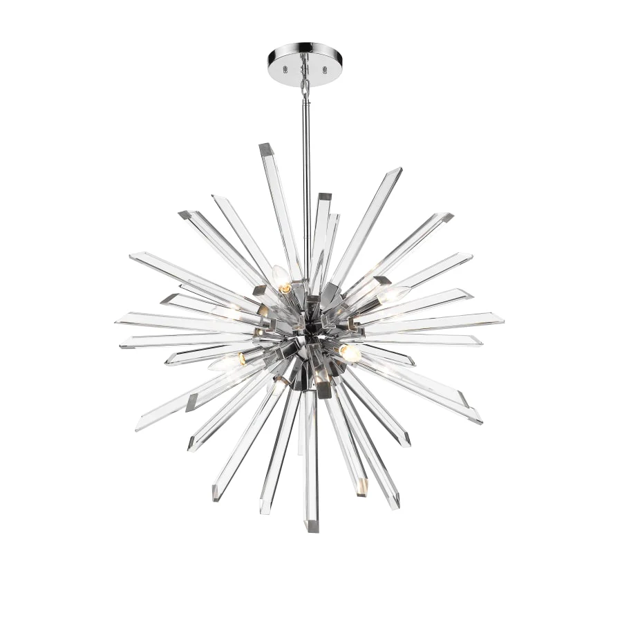 Z-Lite Burst 8 Light 33" Wide Crystal Globe Sputnik Chandelier - Image 2