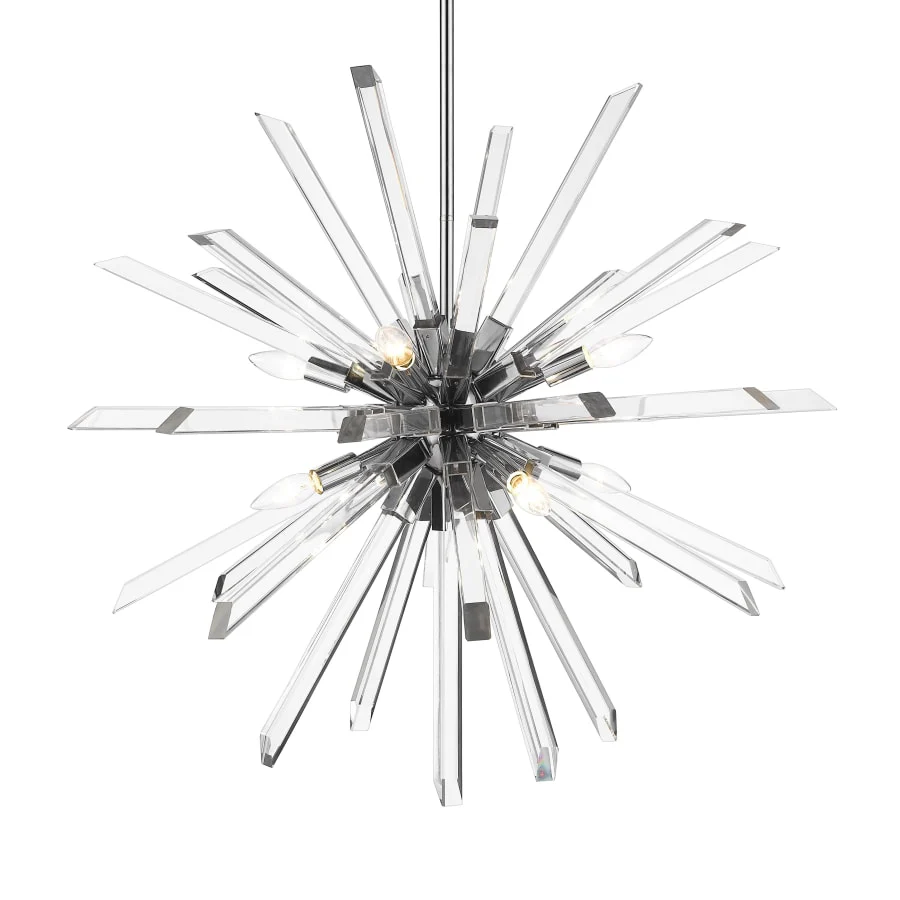 Z-Lite Burst 8 Light 33" Wide Crystal Globe Sputnik Chandelier - Image 1