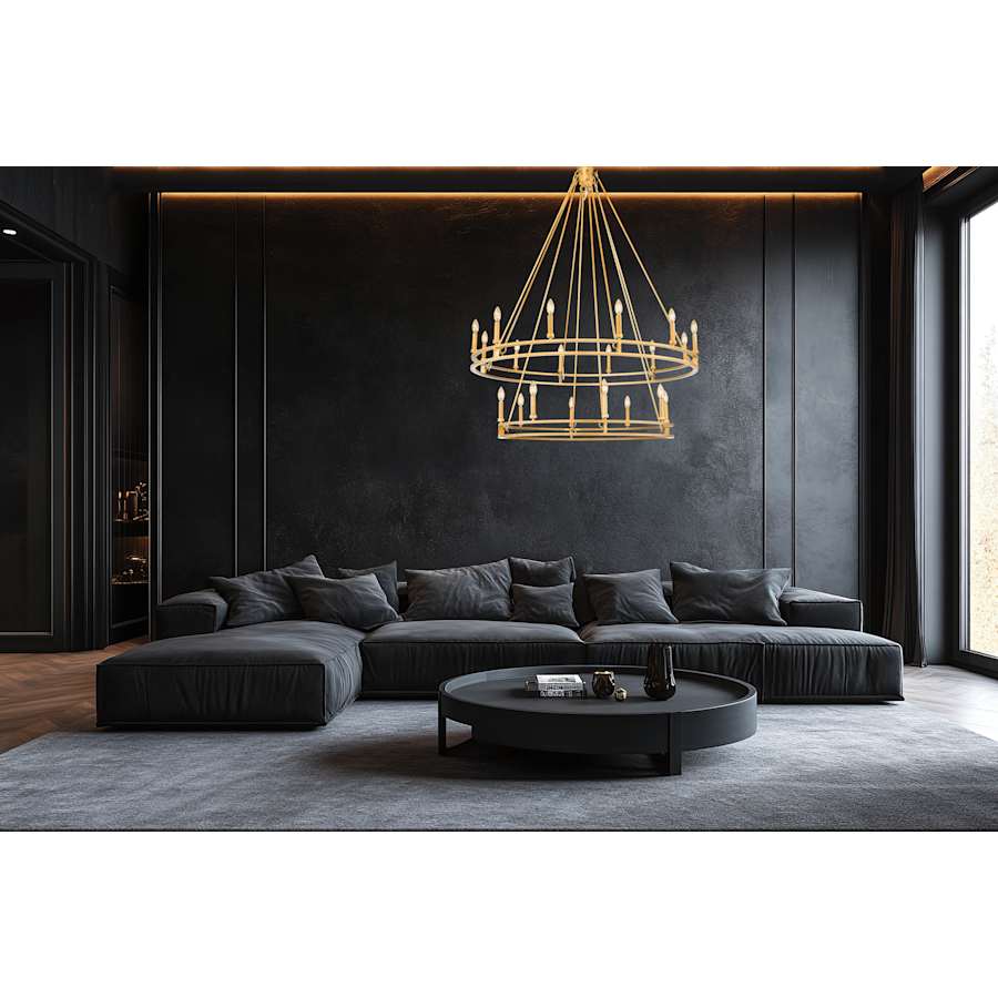 Z-Lite Dennison 20 Light 48" Wide Taper Candle Style Chandelier - Image 2