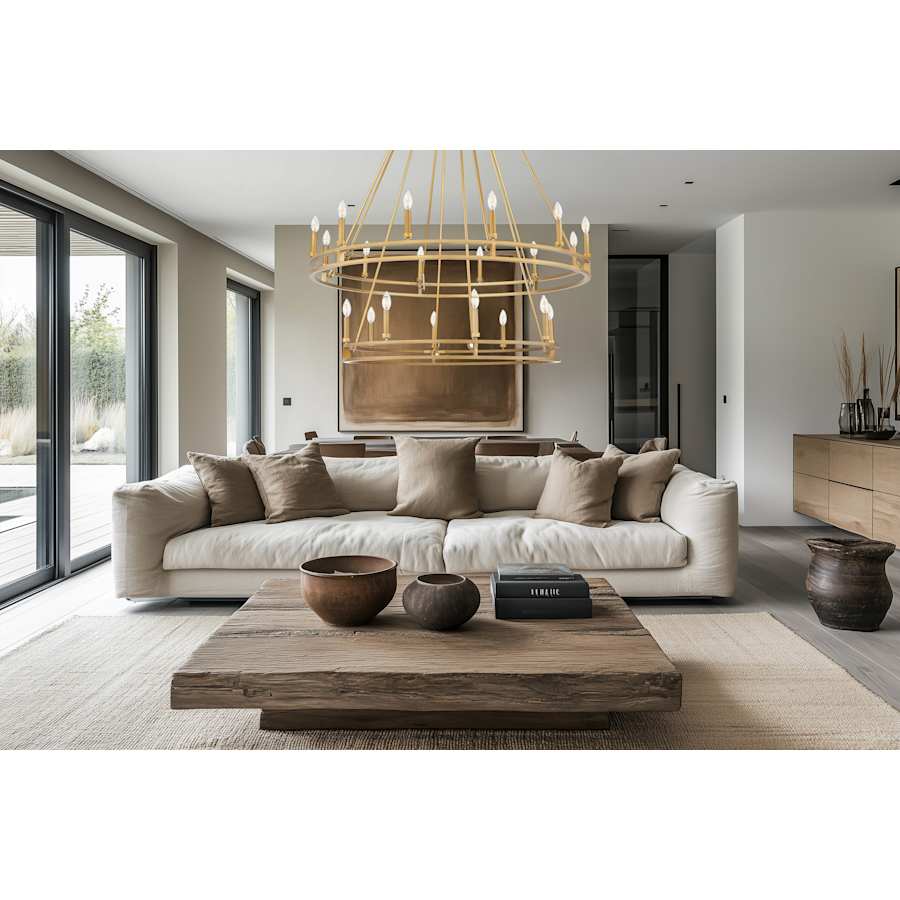 Z-Lite Dennison 20 Light 48" Wide Taper Candle Style Chandelier - Image 3