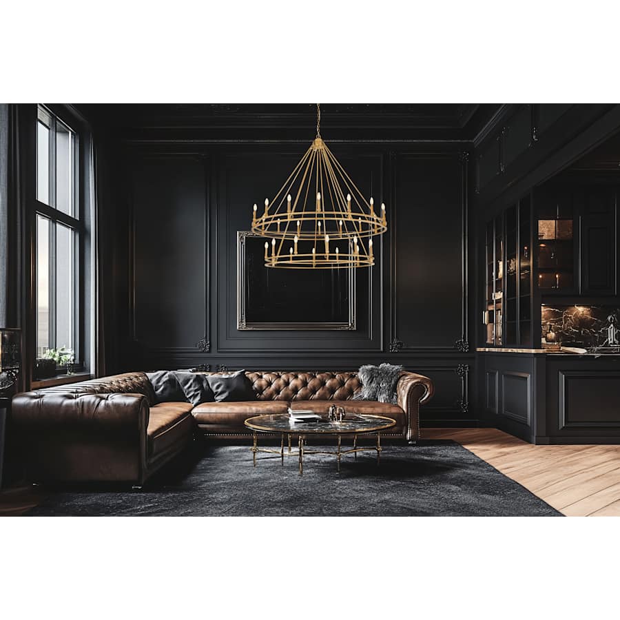 Z-Lite Dennison 28 Light 60" Wide Taper Candle Style Chandelier - Image 2